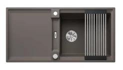 Blanco Adira - Silgranieten Spoelbak, 100x50 Cm, Met Afvoerbediening En Accessoires, InFino, Vulkaan Grijs 527620 -Sanitino Winkel 65b6d50ae45c1273a95356d4