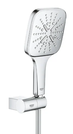 Grohe Rainshower SmartActive Cube - Doucheset - Handdouche130 9,5 L/min, 3-jets, Douchehouder En Doucheslang, Chroom 26588000