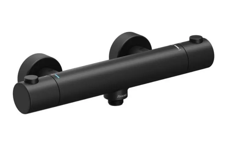 Ravak Puri - Thermostatische Douchekraan, Mat Zwart X070188 1 Ravak Puri - Thermostatische Douchekraan, Mat Zwart X070188