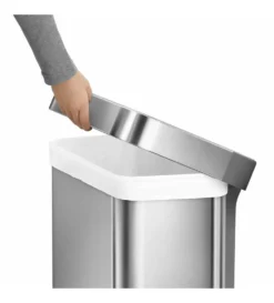 Simplehuman Afvalemmers - Afvalbak 55 L, Met Zakvak, Roestvrij Staal CW2023 -Sanitino Winkel 6ac2168151438dd93b619175