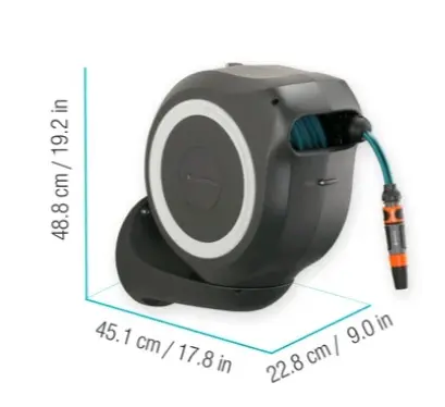 Gardena RollUp - RollUp M Wandslangenbox, Wandmontage, Met 20 M Slang, Wit 18612-20 2 Gardena RollUp - RollUp M Wandslangenbox, Wandmontage, Met 20 M Slang, Wit 18612-20 - Afbeelding 2