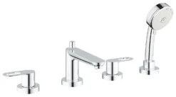 Grohe BauLoop - Badrandkraan, 4-gats Installatie, Chroom 2511900A