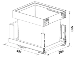 Blanco Select - Inbouw Afvalbak, Verdeeld, Inhoud 26 L 527854 -Sanitino Winkel 6d053a65cc4579ef8f2b976a