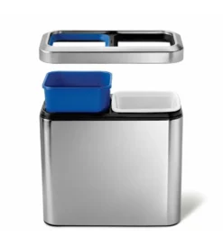 Simplehuman Afvalemmers - Open Recyclebak 20 L, Gebrosteld Rvs CW1470 -Sanitino Winkel 6e742928079bfc9452622d83
