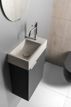 Sapho Small - Crest Fontein, 40x22 Cm, 1 Kraangat Rechtss, Nanolagen, Witte Zandsteen AR413 -Sanitino Winkel 7017daa9683932f6c18f67cf