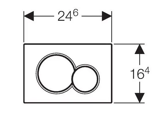 Geberit Sigma01 - Bedieningsplaat, Zwart 115.770.DW.5 2 Geberit Sigma01 - Bedieningsplaat, Zwart 115.770.DW.5 - Afbeelding 2