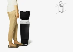 Simplehuman Afvalemmers - Afvalbak Slim 40 L, Grijs CW1363 10 Simplehuman Afvalemmers - Afvalbak Slim 40 L, Grijs CW1363 -Sanitino Winkel 7253177799502f32d99c7cbd