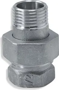 Novaservis Installatie Toebehoren - Verwarmingsfitting Met Vlakke Dichting, Vernikkeld 3/4" FT211/20