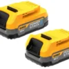 DeWALT Toebehoren - 18 V Accu POWERSTACK 1,7 Ah, 2 Stuks DCBP034E2