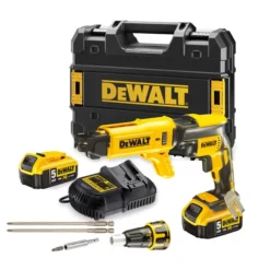 DeWALT Gereedschap - 18V ACCU Droge Montagebouwschroevendraaier Met Schroef Doseerder En Accessoires, 2x Accu 5.0 Ah XR, Lader DCF620P2K
