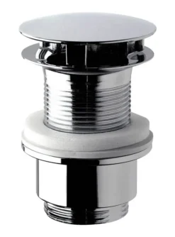 Sapho Omp Tea Accessoires - Niet-afsluitbare Rond Afvoerplug Voor 1 1/4 ", Wastafels Zonder Overloop, Chroom 147.555.5