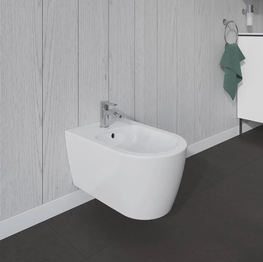 Duravit ME By Starck - Wandbidet Met Overlopp, Met WonderGliss, Wit 22881500001 6 Duravit ME By Starck - Wandbidet Met Overlopp, Met WonderGliss, Wit 22881500001 - Afbeelding 6