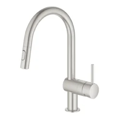 Grohe Minta - Keukenkraan Met Uittrekbare Handdouche, Supersteel 32321DC2 -Sanitino Winkel 7b2bb2c80009f900b9f21164