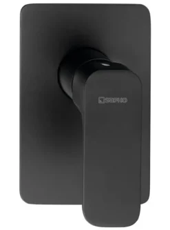 Sapho Spy - Inbouw Douchekraan Met Inbouwdeel, 1 Functie, Mat Zwart PY41/15