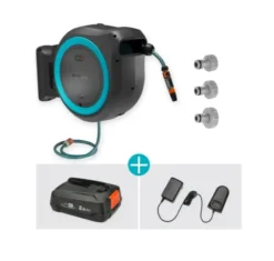 Gardena PowerRoll - 18V ACU-Wandslangenbox PowerRoll XL, Met 35 M Slang, 1x 2,5 Ah Li-Ion Accu, Lader, Turquoise 18640-20 6 Gardena PowerRoll - 18V ACU-Wandslangenbox PowerRoll XL, Met 35 M Slang, 1x 2,5 Ah Li-Ion Accu, Lader, Turquoise 18640-20 -Sanitino Winkel 7bf4fa464b7c6a25391edebb