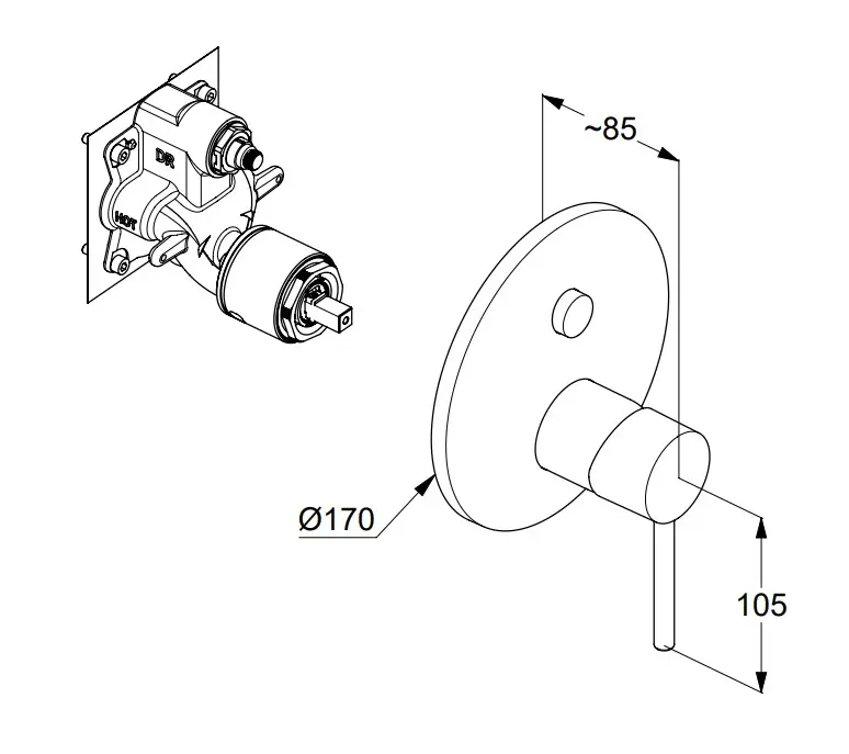 Kludi Bozz - Afbouwdeel Voor Inbouwkraan Voor 2 Functies, Chroom 386590576 2 Kludi Bozz - Afbouwdeel Voor Inbouwkraan Voor 2 Functies, Chroom 386590576 - Afbeelding 2
