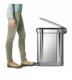 Simplehuman Afvalemmers - Afvalbak Slim 45 L, Gebrosteld Rvs CW2044 -Sanitino Winkel 7febcdfd5d32dfd2efeba28b