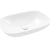 Villeroy & Boch Loop&Friends - Opzetwastafel, 56x38 Cm, Met Overloop, Alpine Wit 4A490001