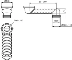 Ideal Standard Toebehoren - Afvoerbuis, Verstelbaar, Diameter 110 Mm T538667 -Sanitino Winkel 82fbc38f3eef749e81830c41