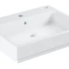Grohe Cube Ceramic - Wastafel Met Overloop, 60x49 Cm, PureGuard, Wit Alpine 3947700H