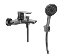 Kielle Vega - Badkraan Met Accessoires, Gun Metal 10318SN13