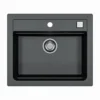 Alveus Atrox - Granieten Spoelbak 59x50 Cm, Met Draaiknopbediening, Carbon 1131996