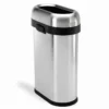 Simplehuman Afvalemmers - Open Afvalbak 50 L, Gebrosteld Rvs CW1467