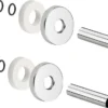 Sapho Toebehoren - Set Afdekrozetten, Geborsteld Roestvrij Staal CP6535