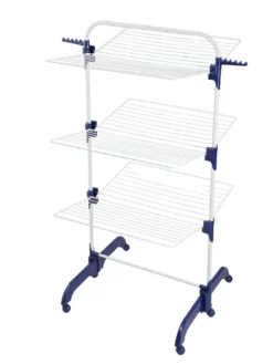 Leifheit Drogen - Comfort Tower 420 Droogrek, Wit/blauw 81529