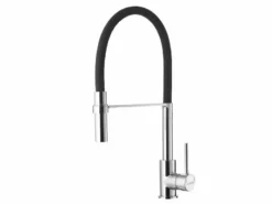 Alveus Kranen - Keukenkraan Met Flexibele Uitloop, Chroom/zwart 1129024