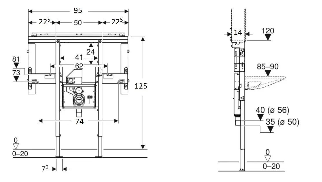 Geberit Duofix - Wastafel Element Geberit ONE 90 Cm, Voor Wastafel En Wandkraan, Met Inbouwdraaisifon En Met Inbouw-Clou, Ruimtehoogte 111.082.00.1 2 Geberit Duofix - Wastafel Element Geberit ONE 90 Cm, Voor Wastafel En Wandkraan, Met Inbouwdraaisifon En Met Inbouw-Clou, Ruimtehoogte 111.082.00.1 - Afbeelding 2