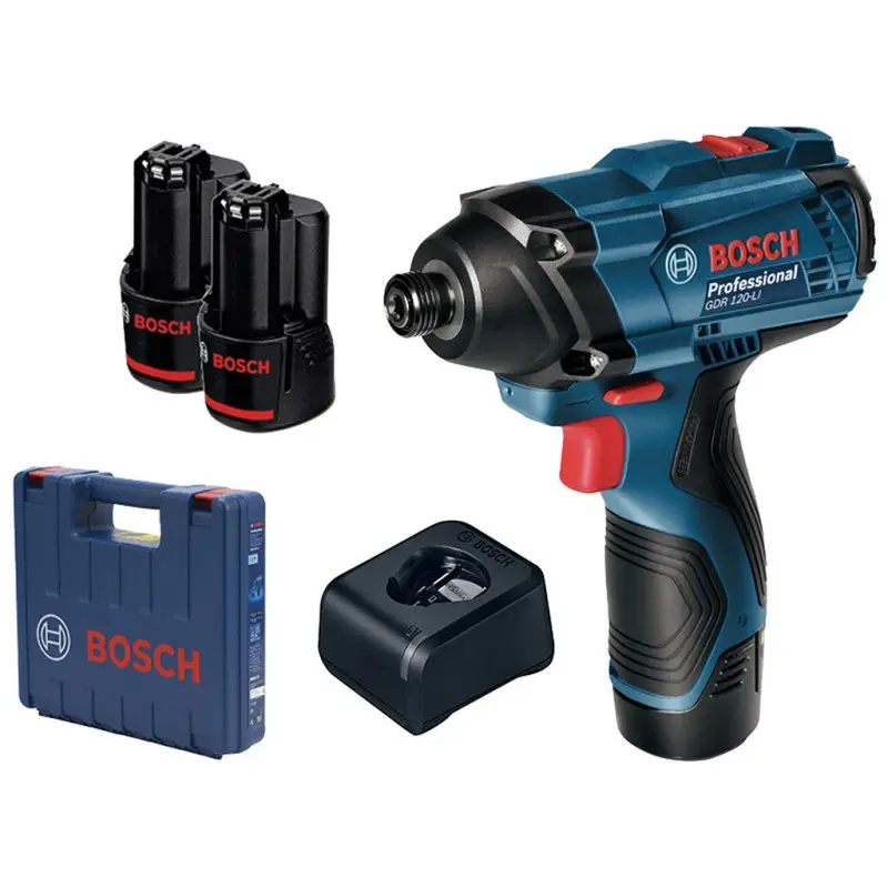 Bosch Gereedschap - 12V ACCU-slagmoersleutel, 2x Accu 2.0 Ah Li-Ion, Lader 06019F0001 1 Bosch Gereedschap - 12V ACCU-slagmoersleutel, 2x Accu 2.0 Ah Li-Ion, Lader 06019F0001