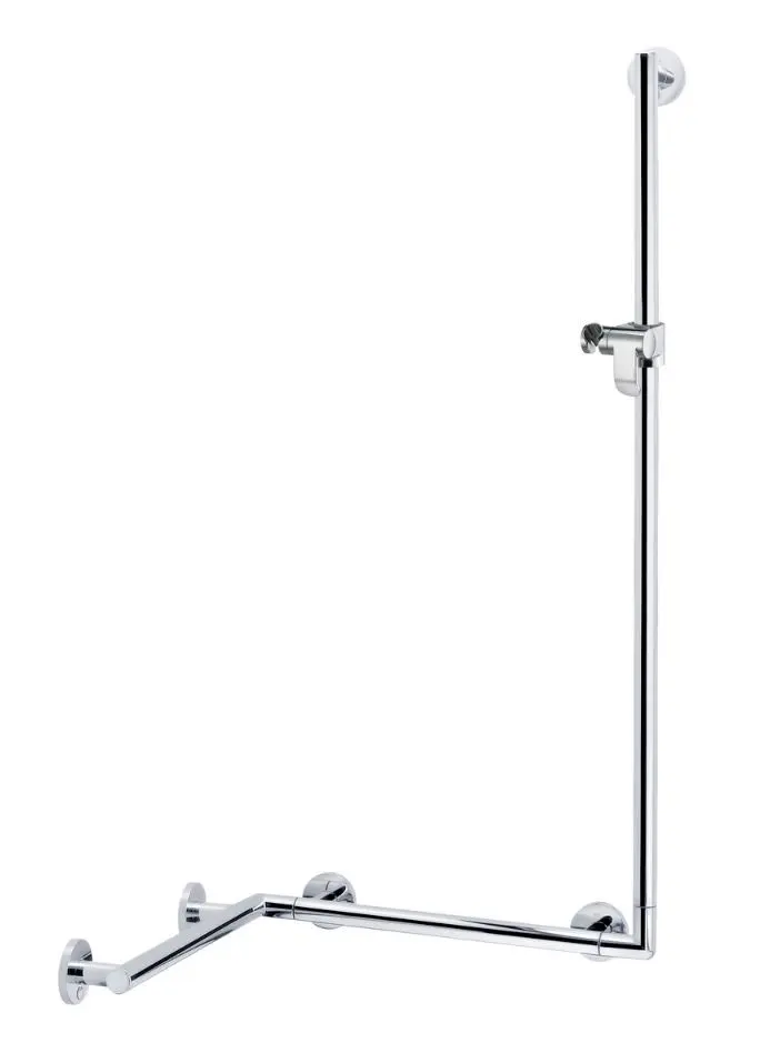 Keuco Plan Care - Handgreep Met Douchestang, 60x88 Cm, Hoek, Chroom 34908014611 1 Keuco Plan Care - Handgreep Met Douchestang, 60x88 Cm, Hoek, Chroom 34908014611