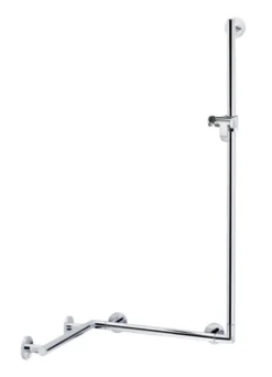 Keuco Plan Care - Handgreep Met Douchestang, 80x68 Cm, Hoek, Chroom 34908016411