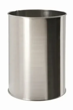 Sapho Hotelprogramma - Afvalbak Zonder Deksel 9 L, Geborsteld Roestvrij Staal XP014