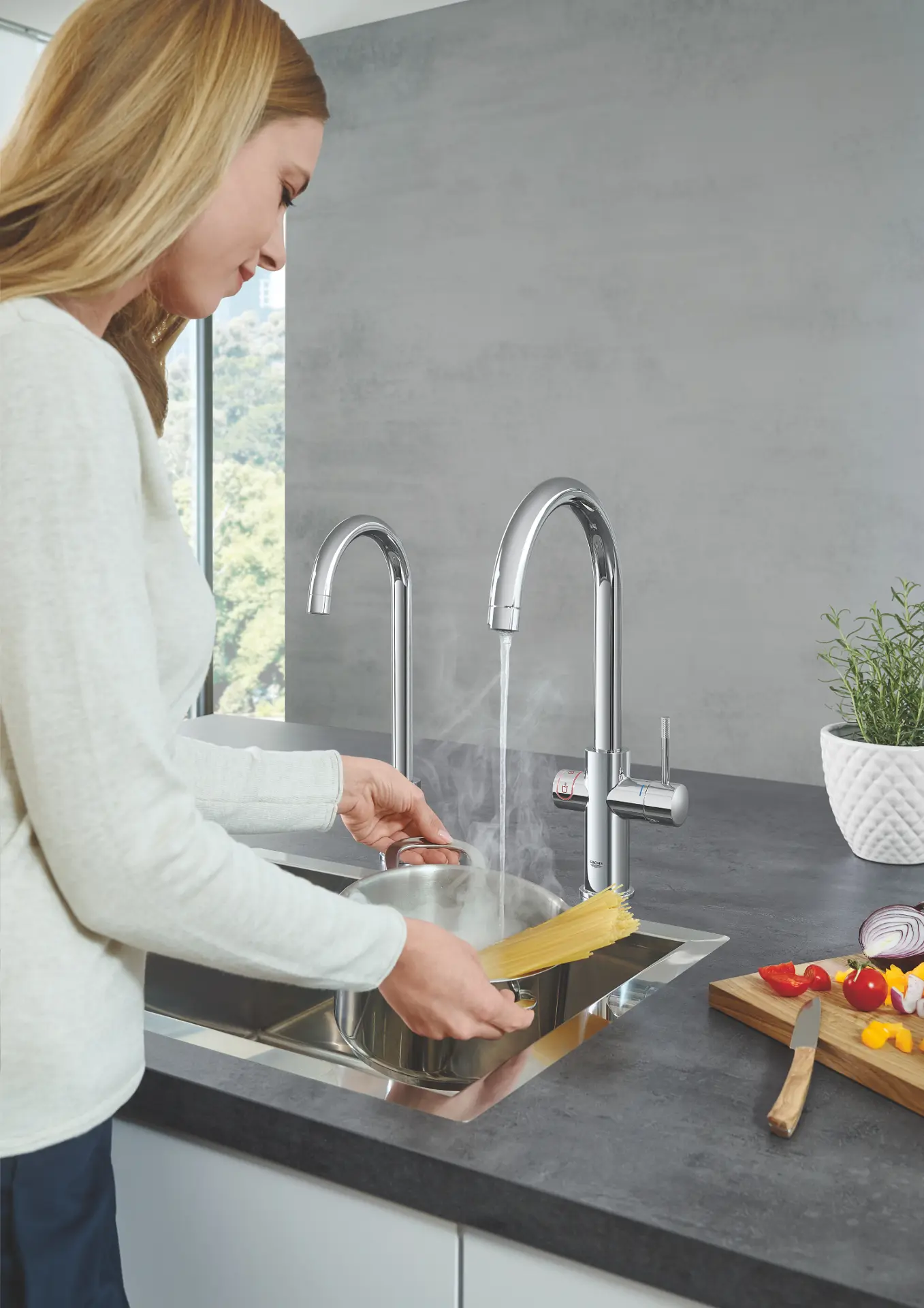 Grohe Blue Home - Mono Connected Keukenkraan Met Mono Uitloop, Met Filterset En Koeler, Chroom 31498001 5 Grohe Blue Home - Mono Connected Keukenkraan Met Mono Uitloop, Met Filterset En Koeler, Chroom 31498001 - Afbeelding 5