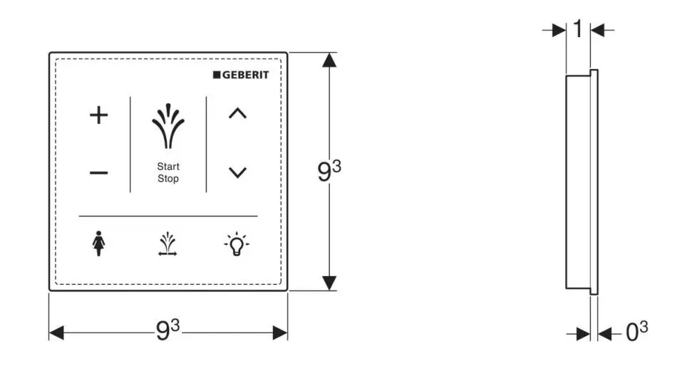 Geberit AquaClean - Bedieningspaneel Voor Sela Douche WC, Wit 147.041.SI.1 2 Geberit AquaClean - Bedieningspaneel Voor Sela Douche WC, Wit 147.041.SI.1 - Afbeelding 2