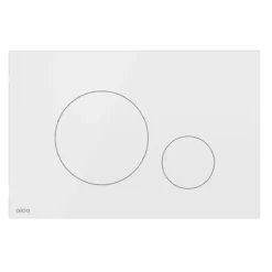 Alcadrain Flat - Bedieningsplaat, Glanzend Wit TURN-WHITE