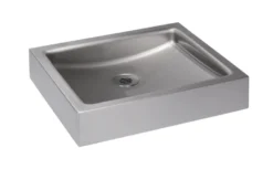 Sanela RVS Wastafels - Opzetwastafel, 40x35 Cm, Zonder Overloop, RVS SLUN 73A