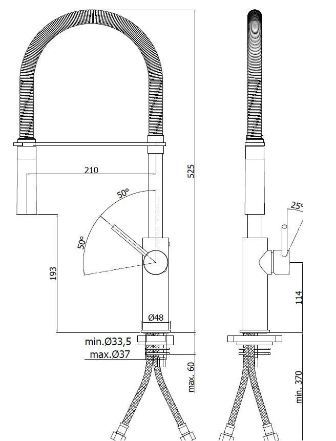Paffoni Light - Keukenkraan Met Uittrekbare Handdouche, Chroom LIG179CR 2 Paffoni Light - Keukenkraan Met Uittrekbare Handdouche, Chroom LIG179CR - Afbeelding 2