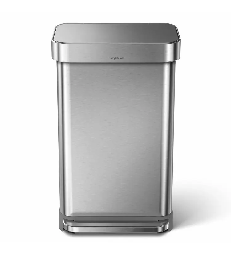 Simplehuman Afvalemmers - Pedaalemmer Met Zakenhouder, 45 L, Gebrosteld Rvs CW2024 4 Simplehuman Afvalemmers - Pedaalemmer Met Zakenhouder, 45 L, Gebrosteld Rvs CW2024 - Afbeelding 4