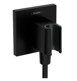 Hansgrohe Fixfit - Muuraansluitbocht Met Handdouchehouder, Mat Zwart 26889670