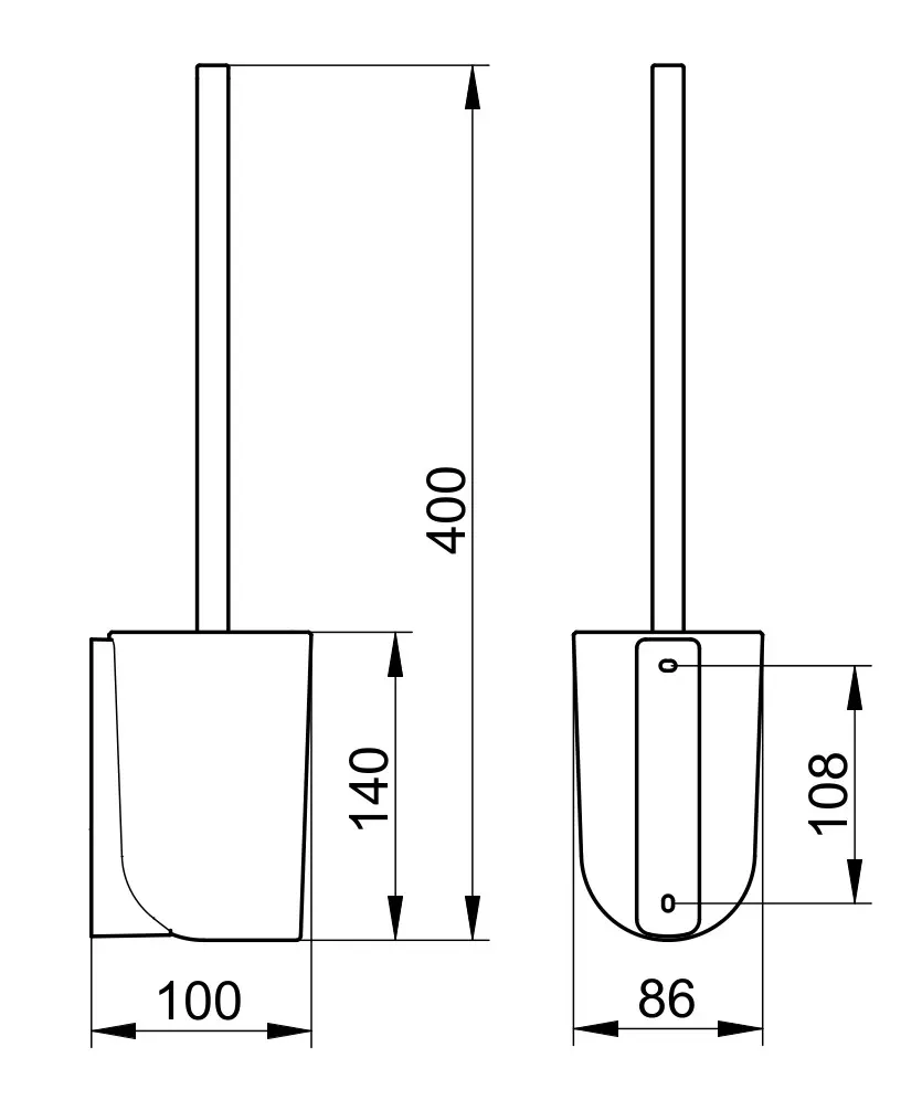 Keuco Elegance - WC-borstel Met Houder, Mat Glas/chroom 11669019000 2 Keuco Elegance - WC-borstel Met Houder, Mat Glas/chroom 11669019000 - Afbeelding 2