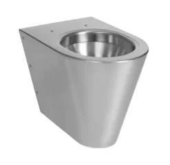 Sanela RVS Toiletten - Staande Closet, Anti-vandaal, Roestvrij Staal SLWN 03