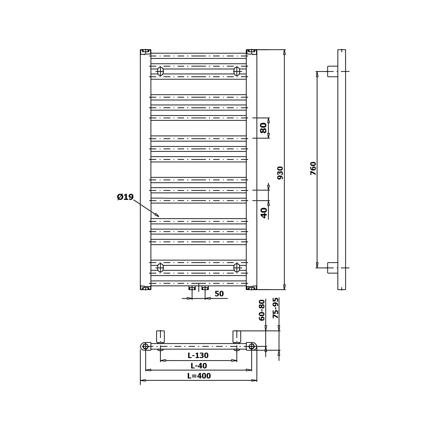 Bruckner Albrecht - Verwarmingselement 40x93 Cm, Centrale Aansluiting, Wit 600.111.4 2 Bruckner Albrecht - Verwarmingselement 40x93 Cm, Centrale Aansluiting, Wit 600.111.4 - Afbeelding 2