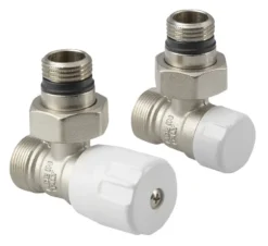 Aqualine Toebehoren - Aansluitset ECO Hoek, Nikkel/wit CP9810S