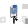Ideal Standard ProSys - Toiletset- Inbouwreservoir, Douche-WC, WC-zitting TECEone, Oleas M2 Bedieningsplaat, Rimless, SoftClose, Chroom ProSys80M SP129