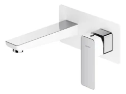 OMNIRES Parma - Inbouw Wastafelkraan, 2-gats Installatie,met Inbouwdeel, Wit/chroom PM7415CRB