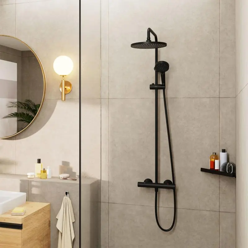 Hansgrohe Vernis Blend - Showerpipe 240 Doucheset Met Thermostaat, 2jet, EcoSmart, Mat Zwart 26428670 5 Hansgrohe Vernis Blend - Showerpipe 240 Doucheset Met Thermostaat, 2jet, EcoSmart, Mat Zwart 26428670 - Afbeelding 5