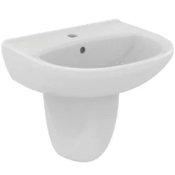 Ideal Standard Alpha - Wastafel 50x43 Cm, Met Overloop, Kraangat, Wit W331201 -Sanitino Winkel 96cd41f9a90af93f4c852cbd